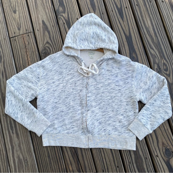 J. Crew Vintage Fleece Cropped Zip Up Hoodie - Picture 8 of 10